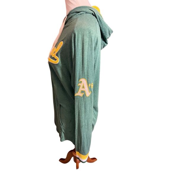 Oakland A’s Mitchell & Ness Cooperstown Collection Lightweight Hoodie Size Mediu - Picture 13 of 15